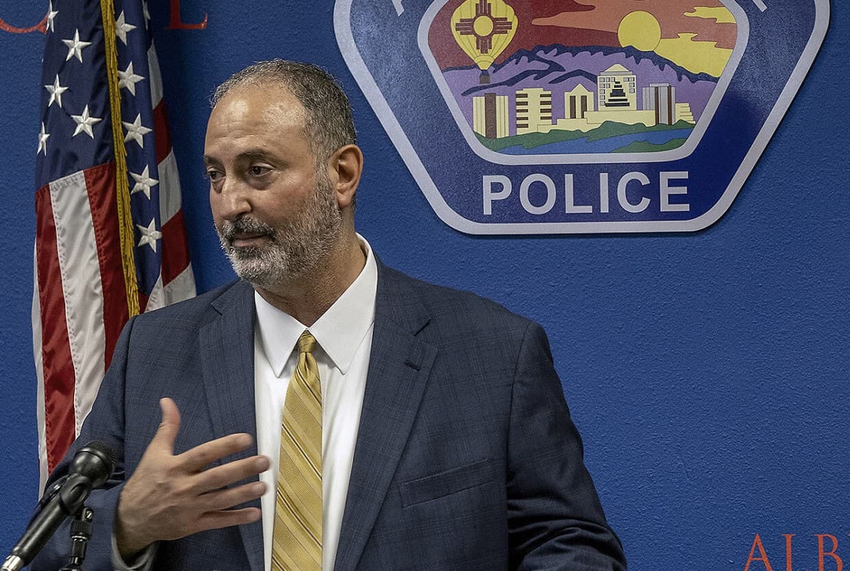 Ahmad Assed speaking at a press conference
